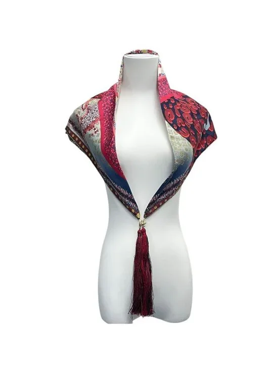 Louis Vuitton Scarf Silk Carre Bonbon Karakoram Red - Picture 2 of 5